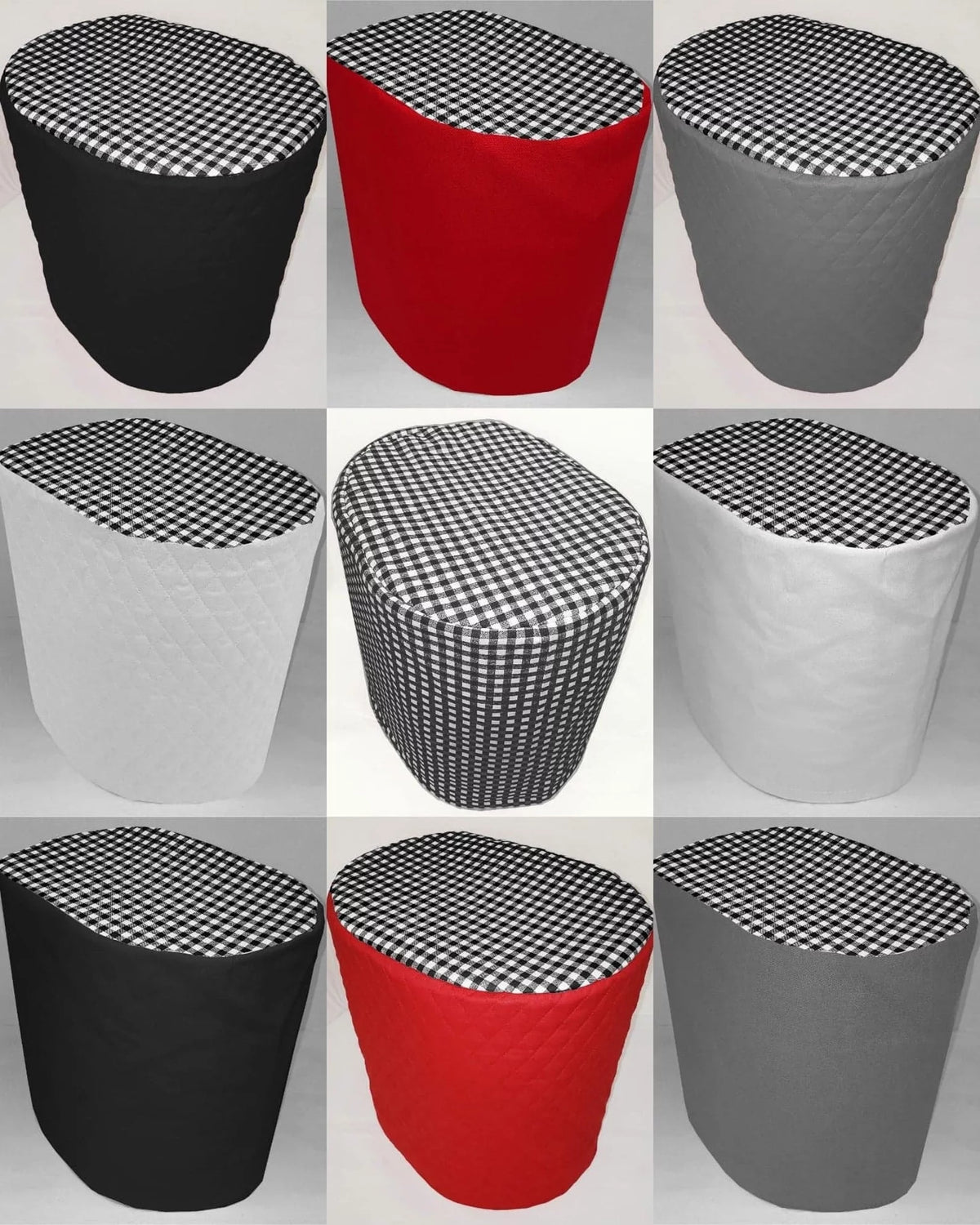 Black & White Checked Coffee Maker Cover S4433