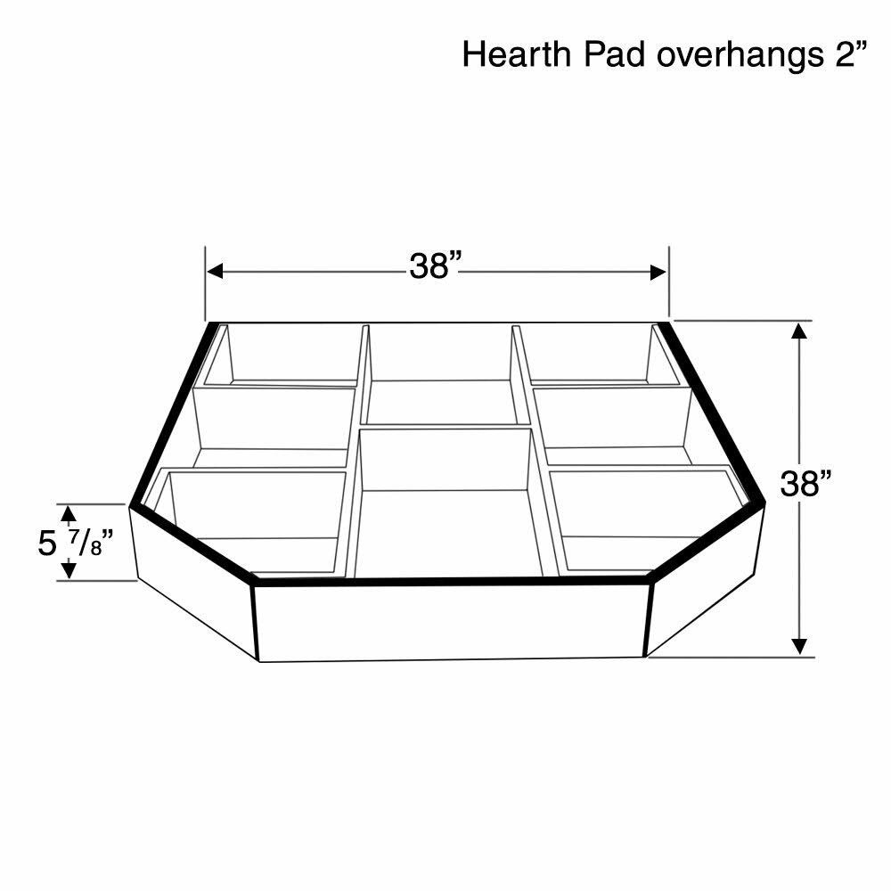 Black Hearth Pad Riser O2505