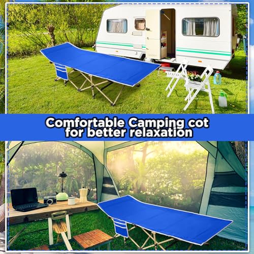 2 Pack 450lbs Camping Cot with Carry Bag Portable Folding Heavy Duty Bed X717