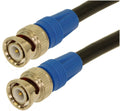 6G-SDI BNC Coax Cable, RG6/18AWG Male to Male, Gold Plated Pin, Black, 75 Feet V248