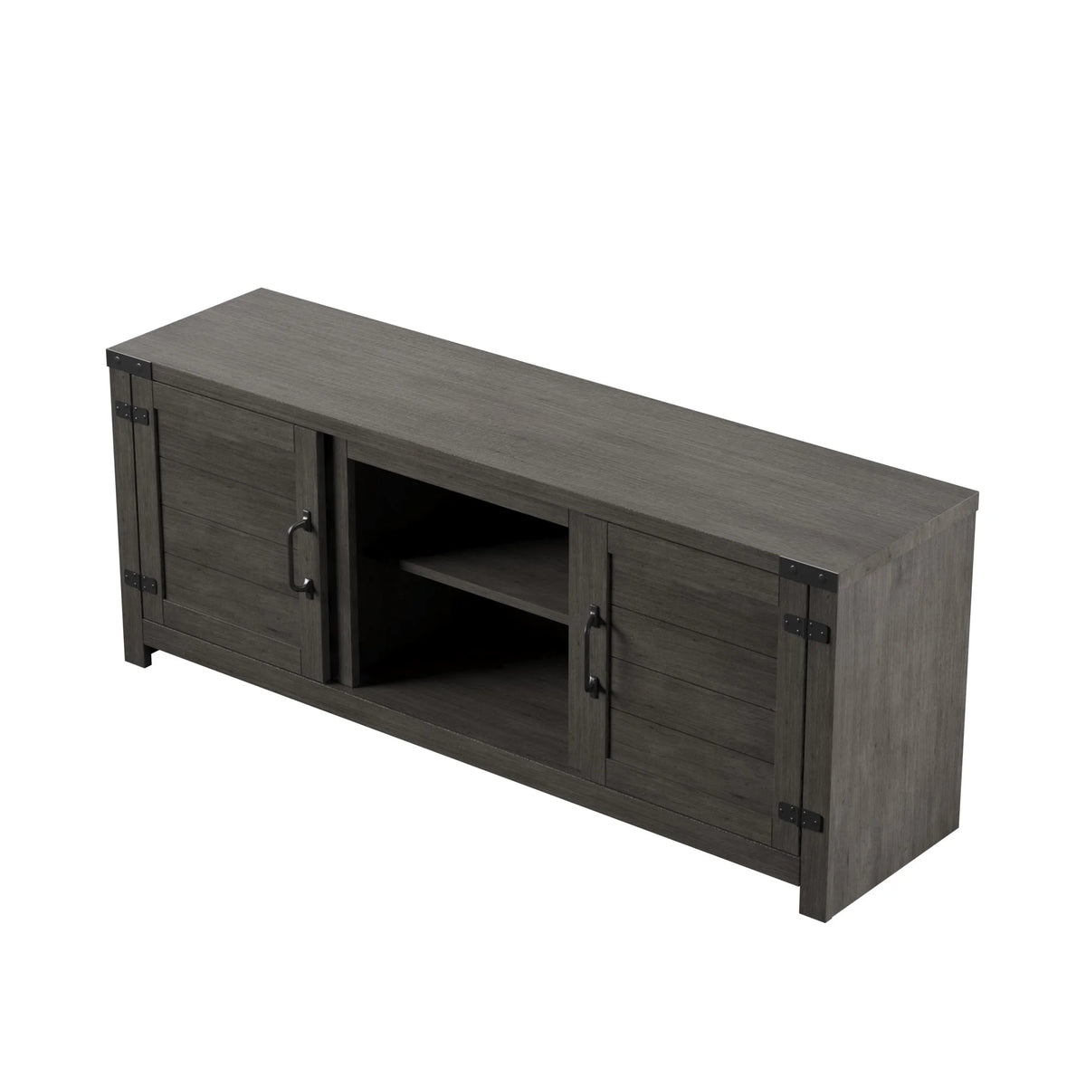 Weathered Gray TV Stand with Planked Doors K16482