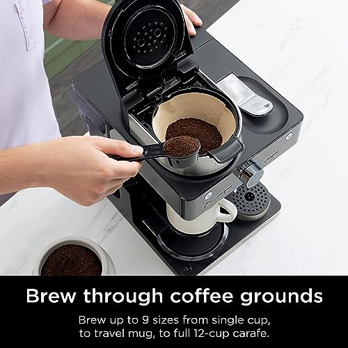 Espresso & Coffee Maker with Built-in Frother, Black B8349